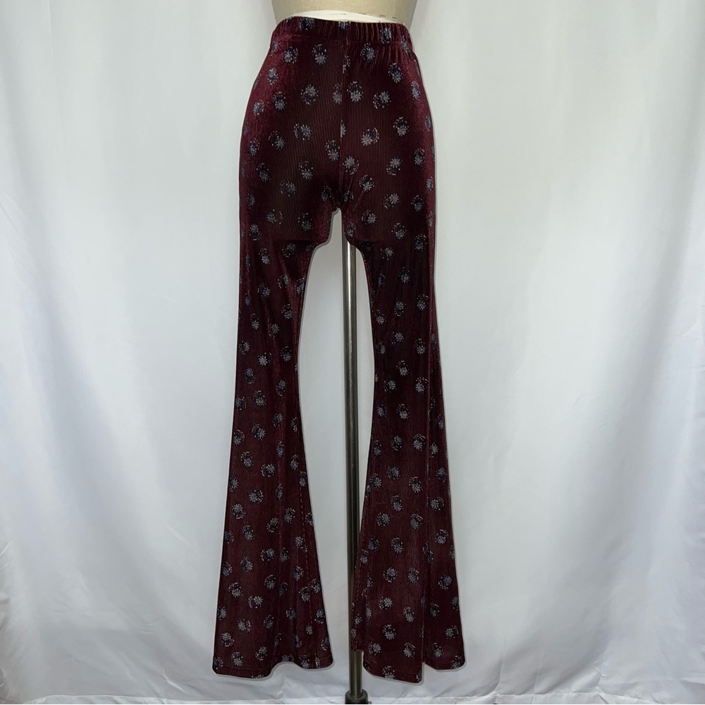 Altar’d State S Paisley Velvet Flare Pants